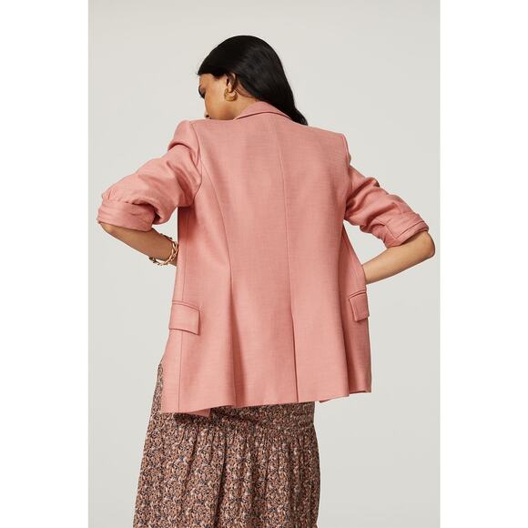 VERONICA BEARD Odile Sateen Twill Dickey Jacket EUC Sz 6 $695 MSRP Rosewood Pink - Picture 9 of 13
